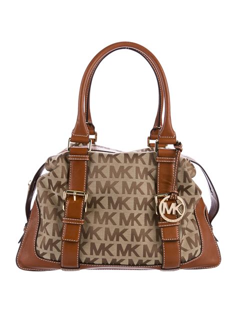 michael kors monogram ring|Michael Kors canvas shoulder bag.